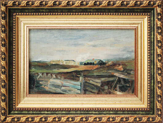 Кустодиев Борис Михайлович. У околицы 